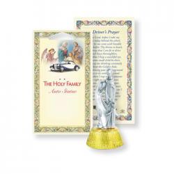  HOLY FAMILY AUTO STATUE WITH PRAYER CARD (2 PC) 